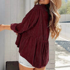 Chana | Oversized Corduroy Jacket with Gathered Waist for Women