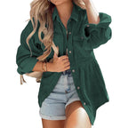 Chana | Oversized Corduroy Jacket with Gathered Waist for Women
