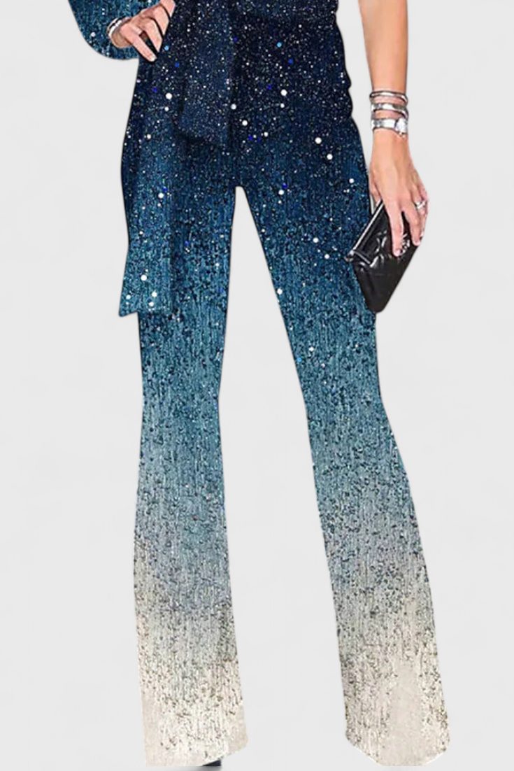 Concetta | Sequin One-Shoulder Wide Leg Jumpsuit for Women