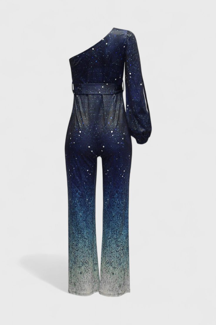 Concetta | Sequin One-Shoulder Wide Leg Jumpsuit for Women