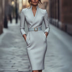 Cora | Midi Shirt Dress with Belt for Women