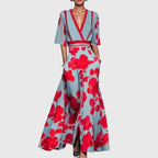 Candice | Wrap Maxi Dress with V-Neck for Women