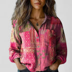 Kalina | Button-Down Floral Shirt for Women