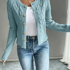 Damaris | Cable-Knit Cardigan with Button-Front for Women