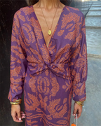 Dariana | V-Neck Maxi Dress with Long Sleeves for Women