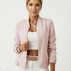 Danika | Cropped Zip-Up Bomber Jacket for Women