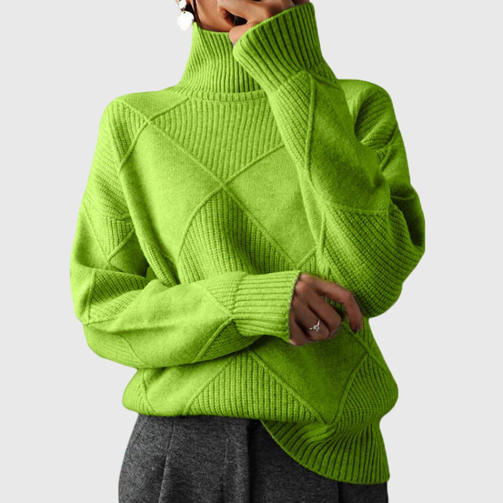Diana | Ribbed Knit Turtleneck Sweater for Women