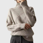 Diana | Ribbed Knit Turtleneck Sweater for Women