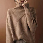 Diana | Ribbed Knit Turtleneck Sweater for Women