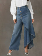 Diantha | High Waist Wide Leg Denim Pants for Women
