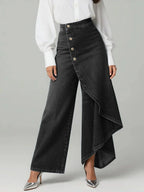 Diantha | High Waist Wide Leg Denim Pants for Women