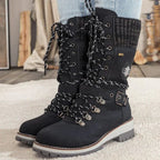Dilan | Knee-High Winter Boots with Lace-Up for Women