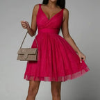 Dina | Sequin Midi Dress with Wraparound V-Neck for Women