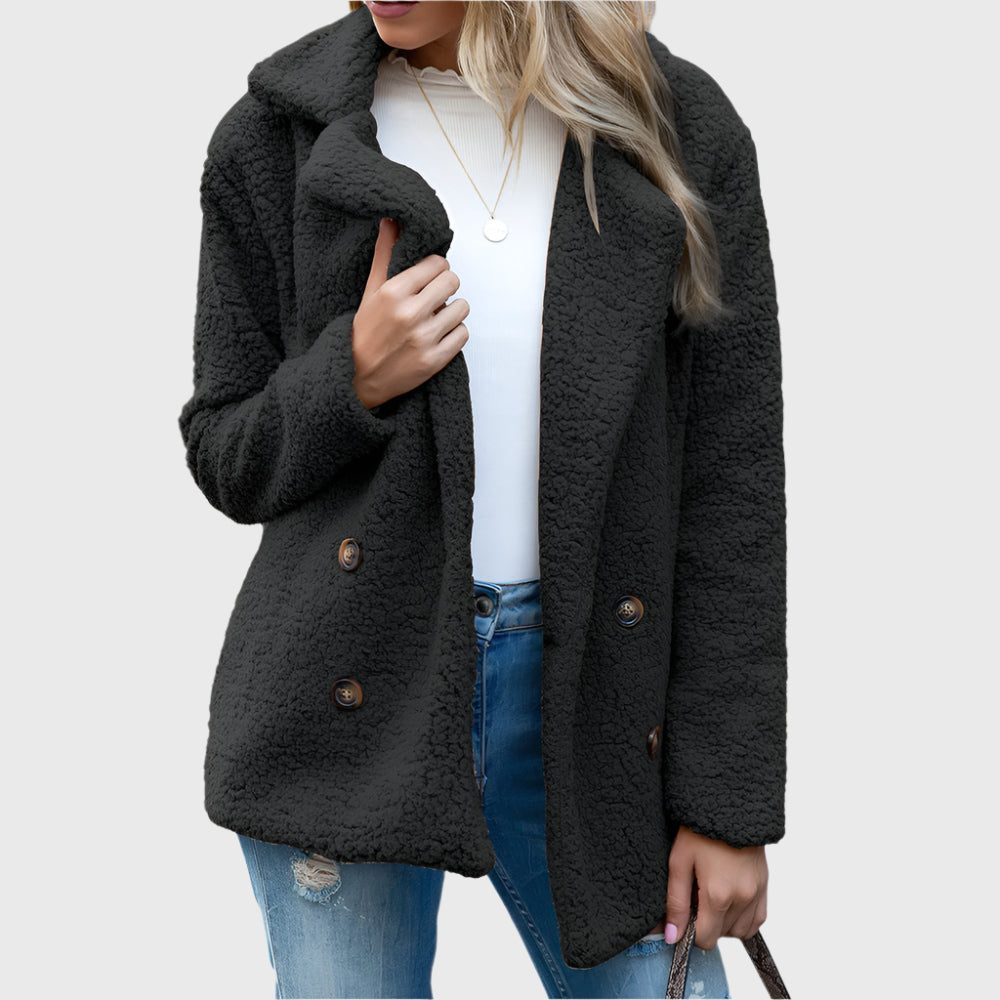 Dorothy | Double-Breasted Sherpa Jacket for Women