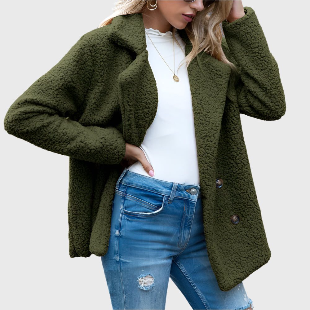 Dorothy | Double-Breasted Sherpa Jacket for Women