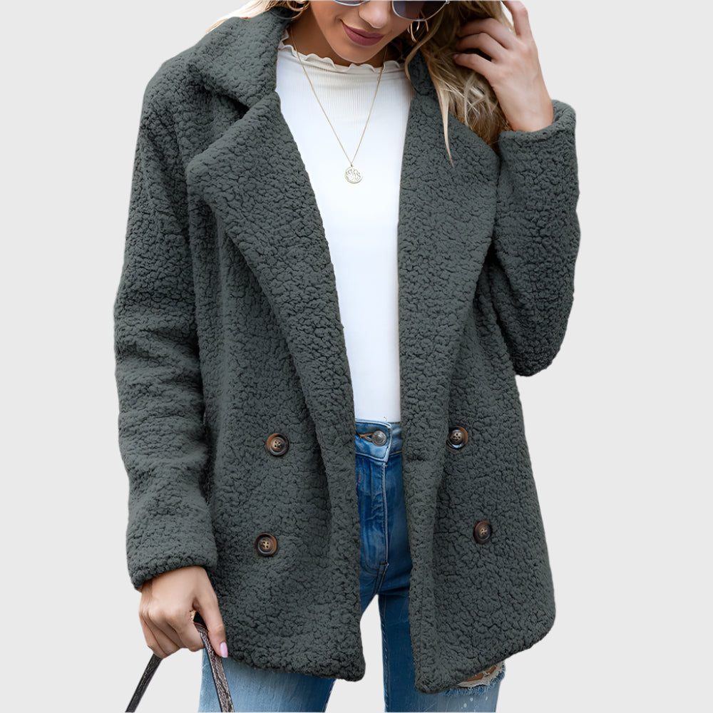 Dorothy | Double-Breasted Sherpa Jacket for Women