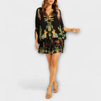 Antonella | V-Neck Maxi Dress with Half Sleeves for Women