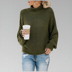 Dulcie | Chunky Knit Turtleneck Oversized Sweater for Women