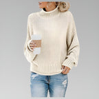 Dulcie | Chunky Knit Turtleneck Oversized Sweater for Women