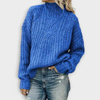 Edith | Ribbed Knit High-Neck Sweater for Women
