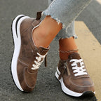 Edmee | Suede Lace-Up Sneakers for Women