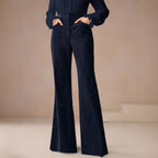 Elara | High Waist Wide Leg Corduroy Pants for Women