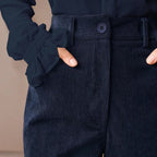 Elara | High Waist Wide Leg Corduroy Pants for Women