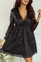 Eleonora | Sequin V-Neck Wrap Dress for Women