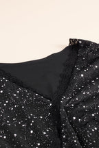 Eleonora | Sequin V-Neck Wrap Dress for Women