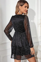 Eleonora | Sequin V-Neck Wrap Dress for Women