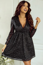 Eleonora | Sequin V-Neck Wrap Dress for Women