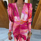 Anastasia | Wedding Guest Wrap Maxi Dress with V-Neck for Women