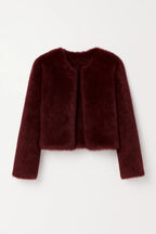 Emmy | Faux Fur Cropped Shrug Jacket for Women