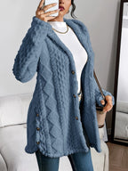 Erin | Fleece Oversized Hooded Cardigan for Women