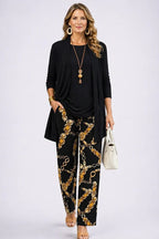 Evelyn | Floral Longline Cardigan Three-Piece Set for Women