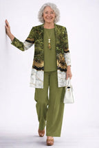 Evelyn | Floral Longline Cardigan Three-Piece Set for Women