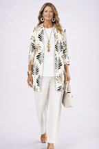 Evelyn | Floral Longline Cardigan Three-Piece Set for Women