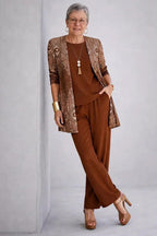 Evelyn | Floral Longline Cardigan Three-Piece Set for Women