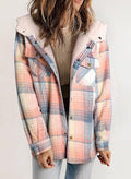 Fianna | Plaid Flannel Shirt Jacket with Sherpa Collar for Women