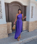 Xochitl | Wedding Guest One-Shoulder Asymmetric Midi Dress for Women