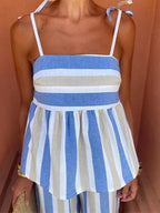 Madeleine | Striped Wedding Guest Maxi Set for Women