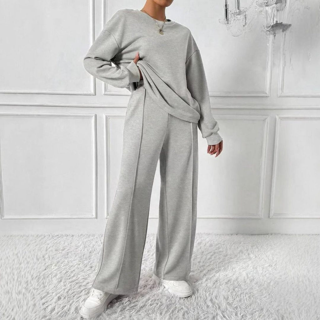 Hanne | Oversized Sweatshirt and High Waist Pants Set with Long Sleeves for Women