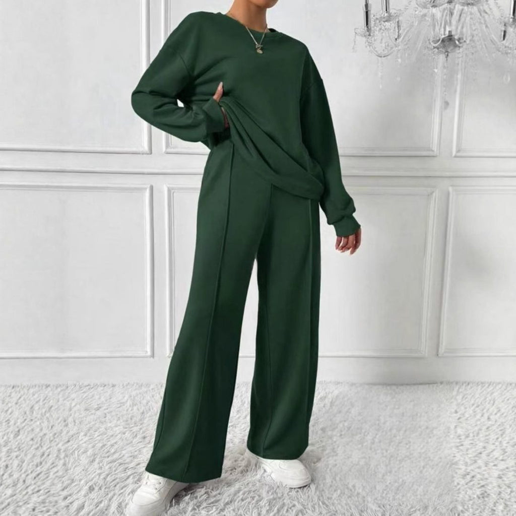 Hanne | Oversized Sweatshirt and High Waist Pants Set with Long Sleeves for Women