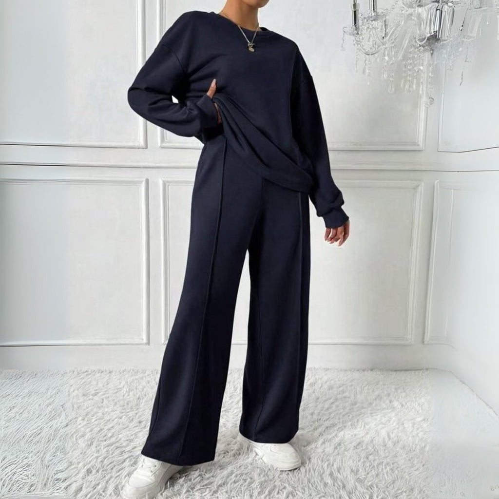 Hanne | Oversized Sweatshirt and High Waist Pants Set with Long Sleeves for Women