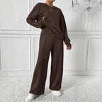 Hanne | Oversized Sweatshirt and High Waist Pants Set with Long Sleeves for Women