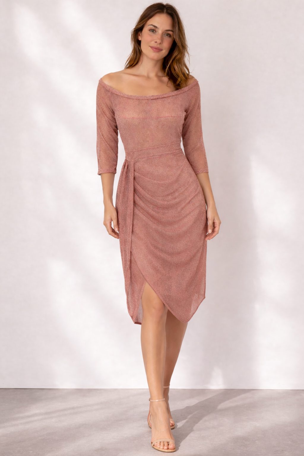 Hartensia | Wedding Guest Wrap Midi Dress for Women