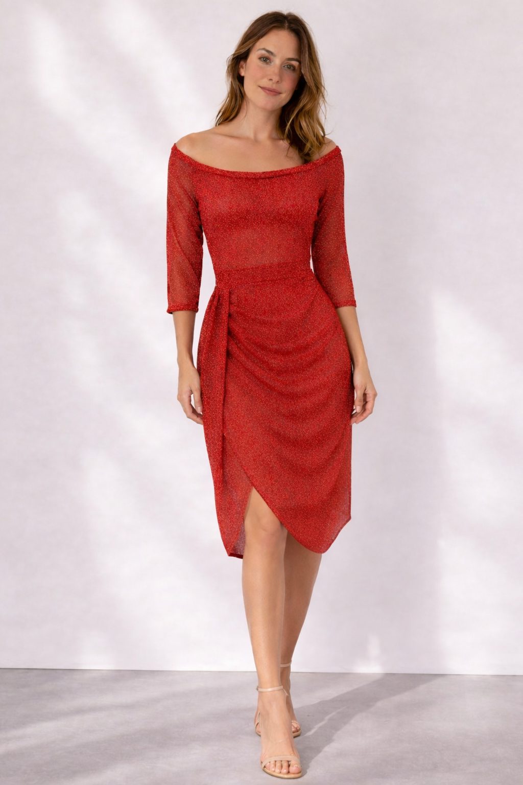 Hartensia | Wedding Guest Wrap Midi Dress for Women