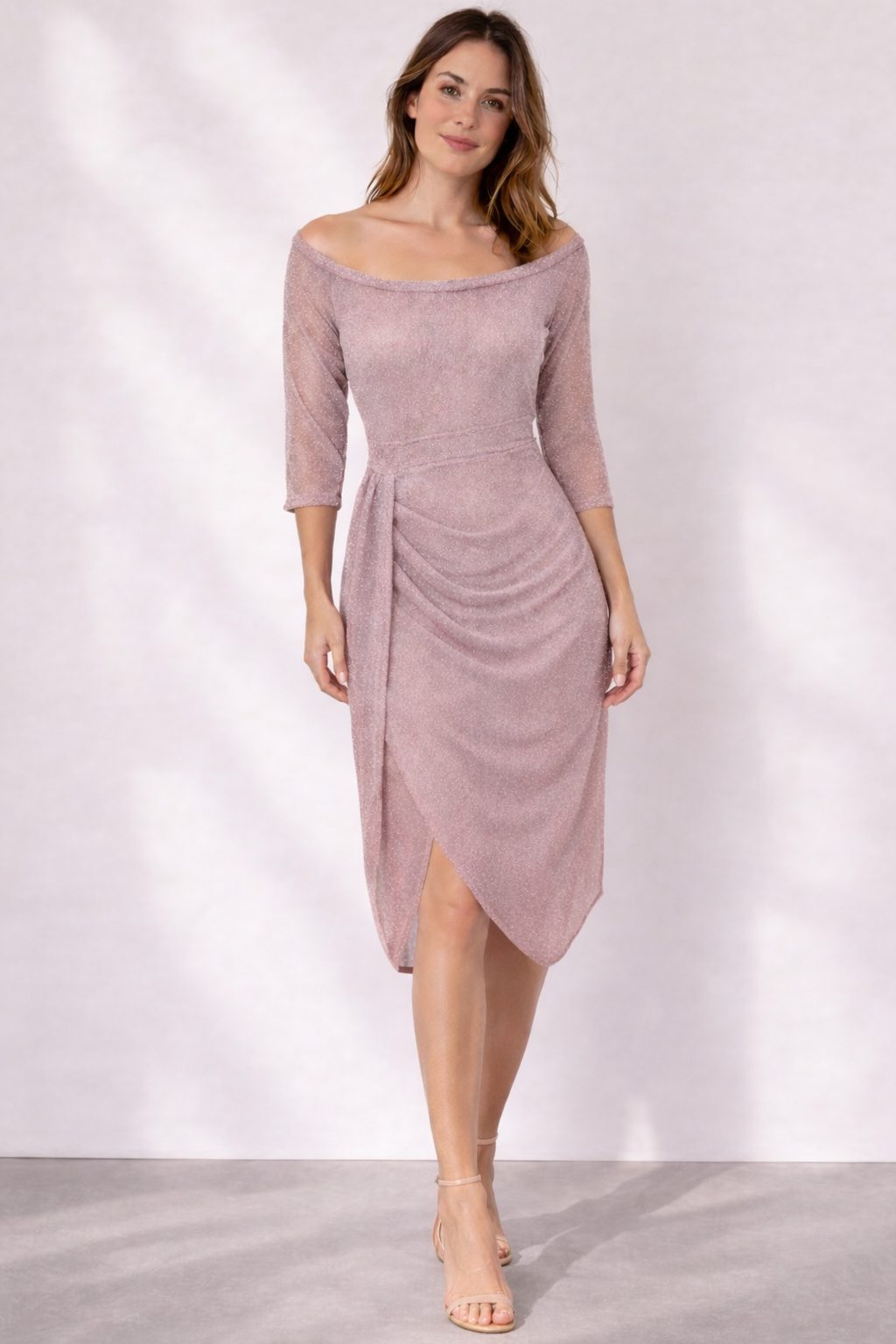 Hartensia | Wedding Guest Wrap Midi Dress for Women