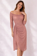 Hartensia | Wedding Guest Wrap Midi Dress for Women