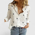 Elena | V-Neck Floral Shirt for Women